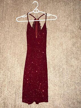 chantelle floral bead sequin mini dress Chantelle Floral Bead Sequin Mini Dress